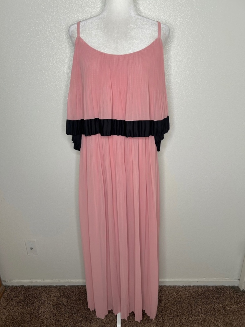 Lane Bryant Womens Pink Strappy Sleeveless Maxi Dress Plus Size 18/20